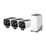 Смарт камера Eufy S3 Pro WiFi комплект 3 камери с HomeBase 3, 8MP, 4K UHD 3840x2160, Максимално цветно нощно виждане