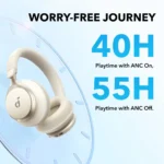 Anker Soundcore Space One, ANC слушалки, 40mm, LDAC Кремав — 05.jpg